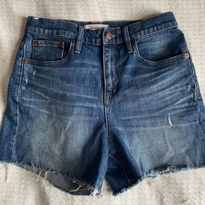 Denim Madewell high rise shorts size 26